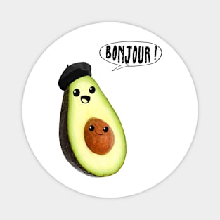 avocado faces french (bonjour) Magnet